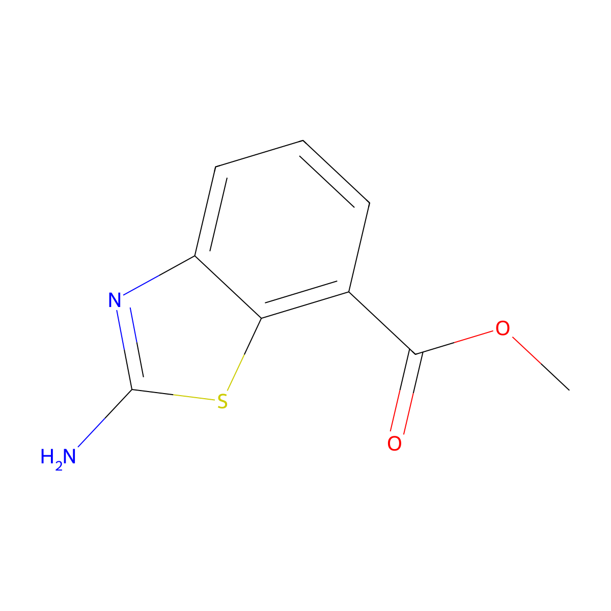Methyl 2-aminobenzo[d]thiazole-7-carboxylate molecular structure, CAS 209459-11-0