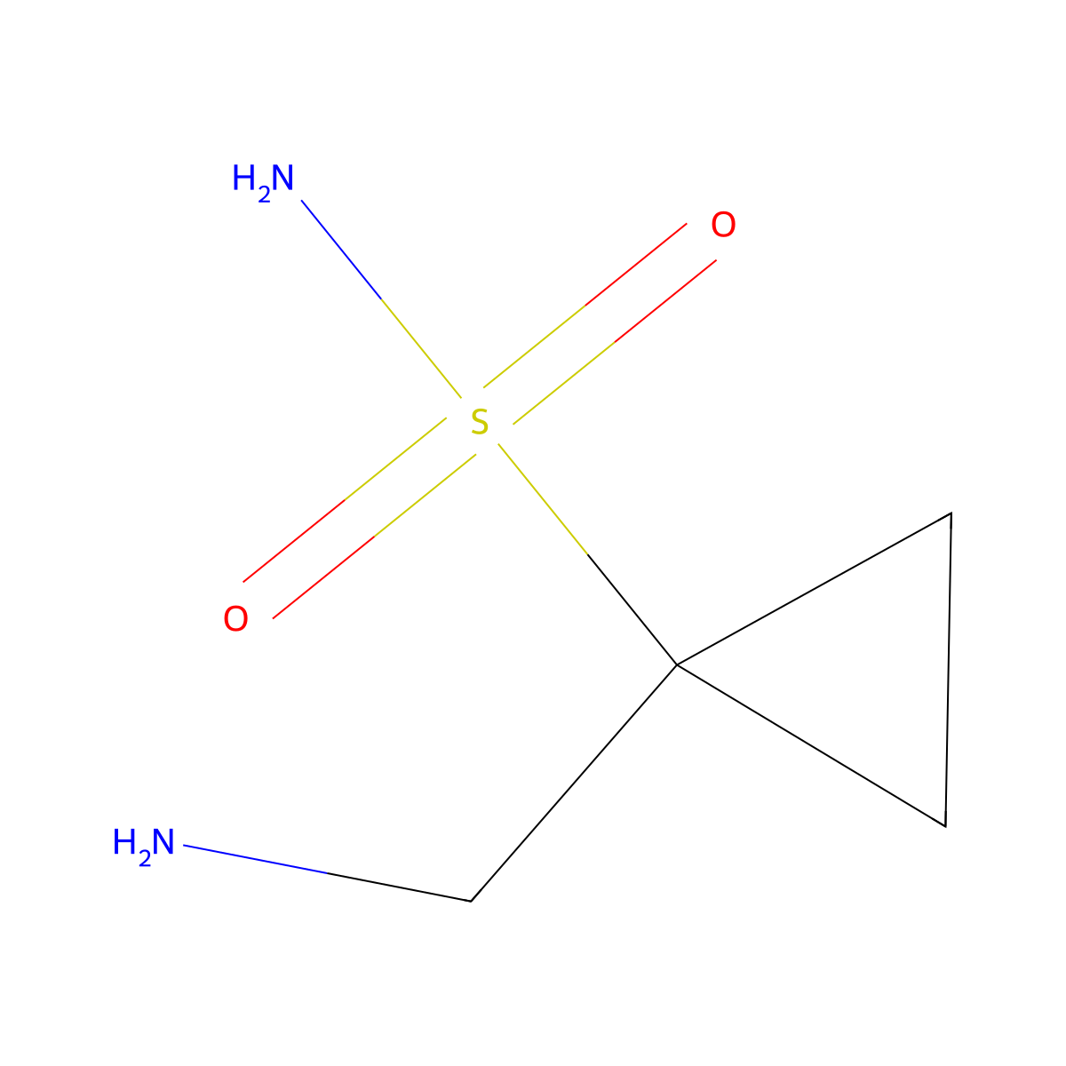 1-(Aminomethyl)cyclopropane-1-sulfonamide molecular structure, CAS 2094590-66-4