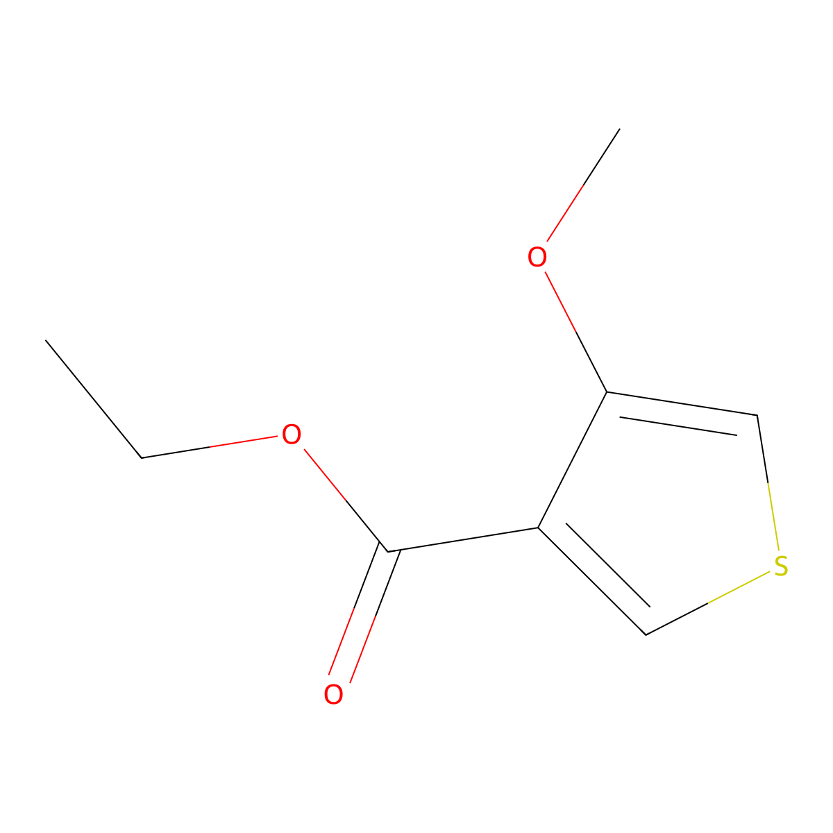 Ethyl 4-methoxythiophene-3-carboxylate molecular structure, CAS 20946-39-8