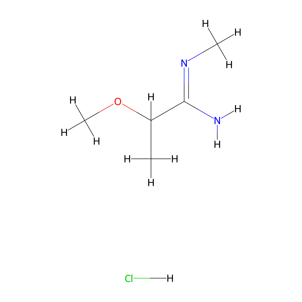 2-methoxy-N-methylpropanimidamide hydrochloride molecular structure, CAS 2094608-81-6