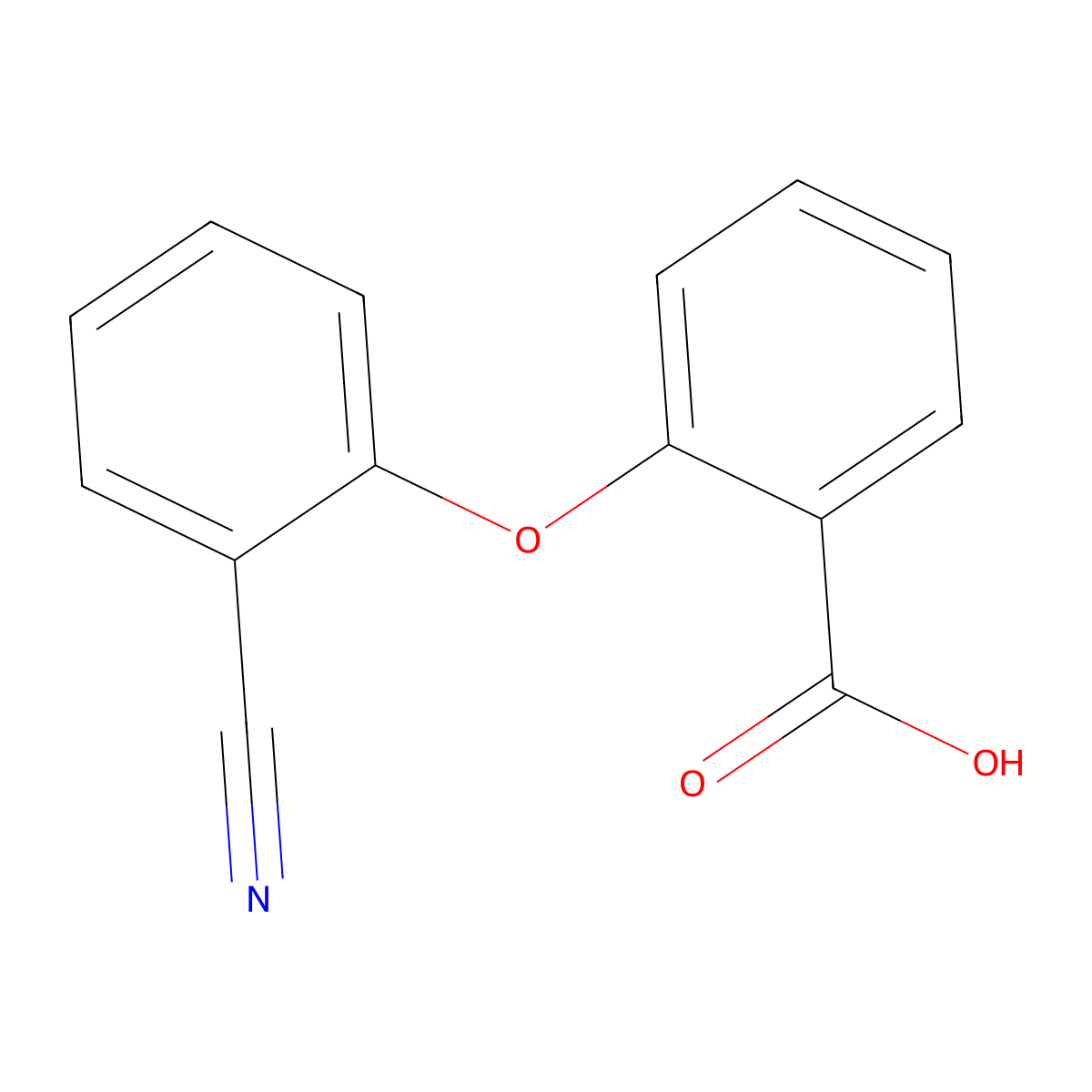 2-(2-Cyanophenoxy)benzoic acid molecular structure, CAS 209461-07-4