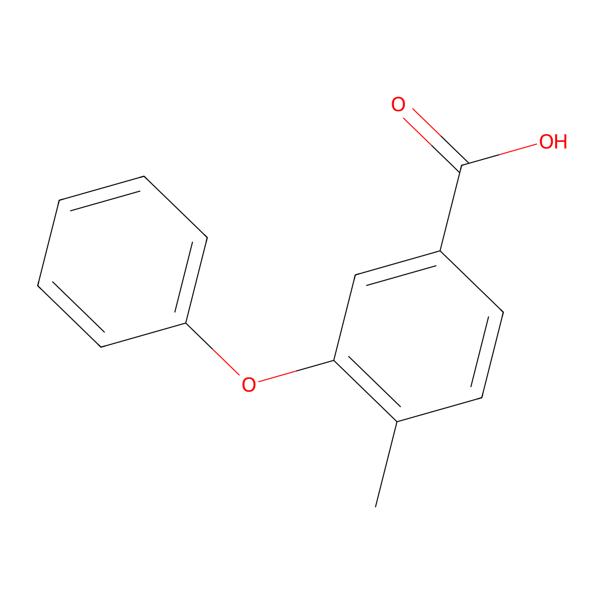 4-Methyl-3-phenoxybenzoic acid molecular structure, CAS 209461-56-3