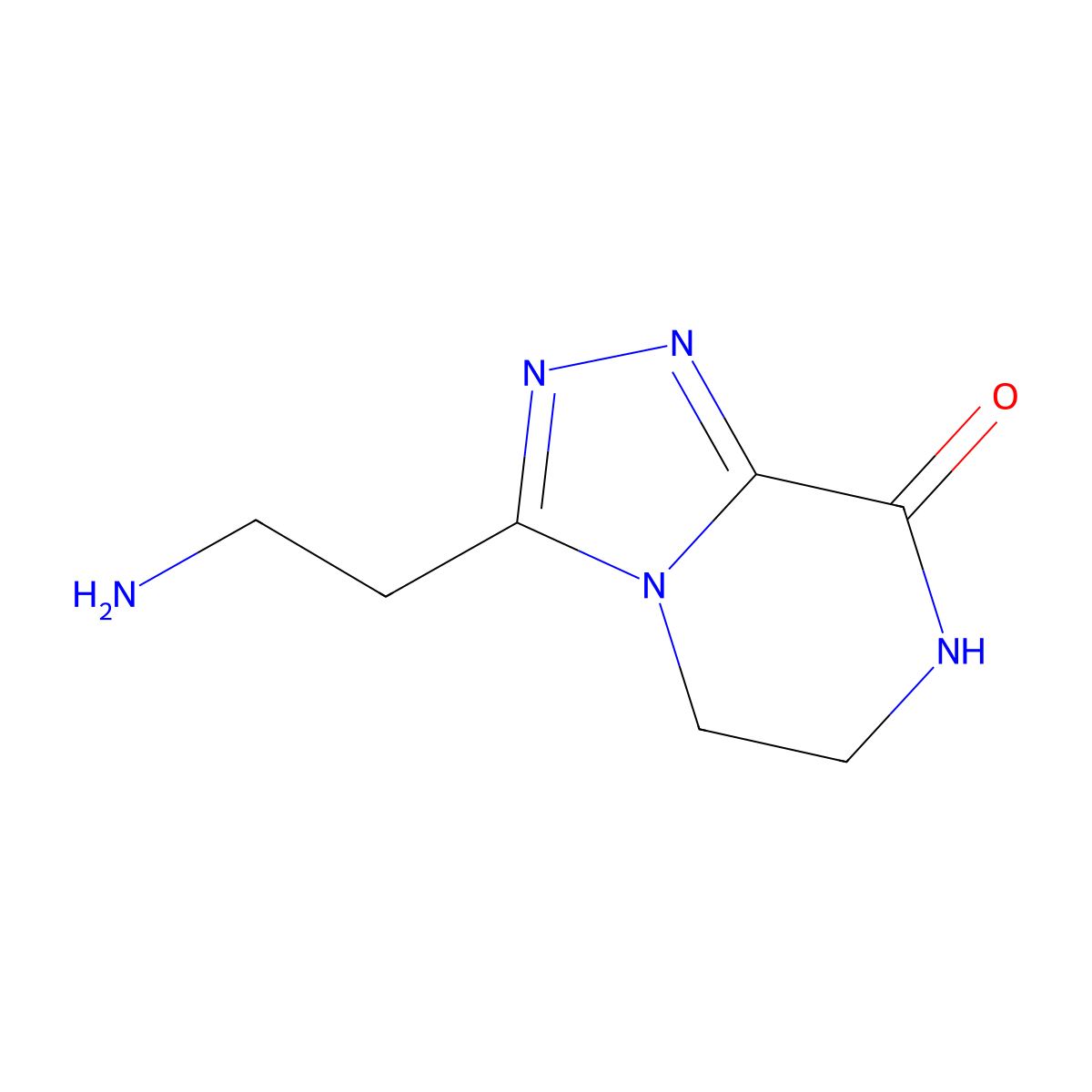 3-(2-aminoethyl)-5H,6H,7H,8H-[1,2,4]triazolo[4,3-a]pyrazin-8-one molecular structure, CAS 2094611-76-2