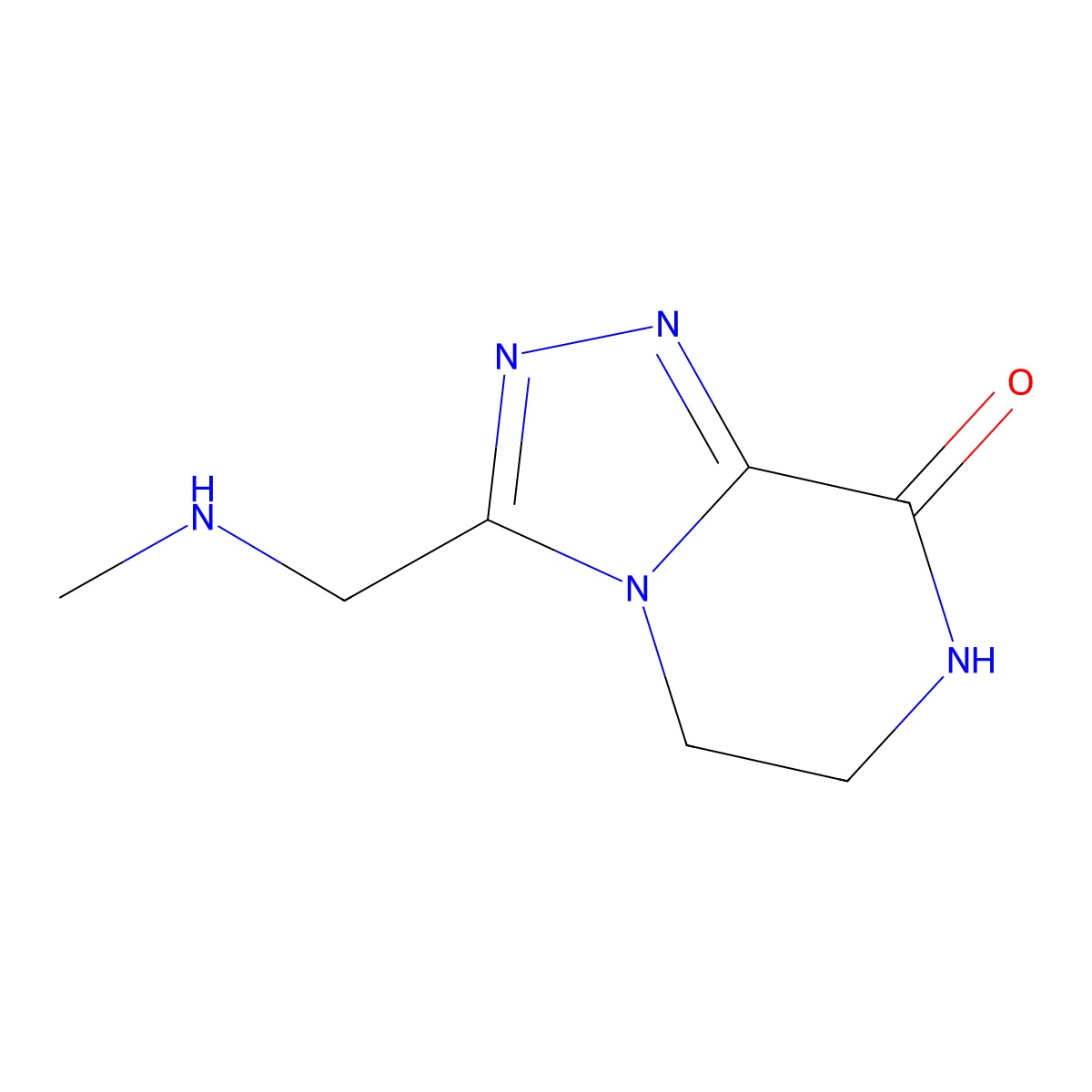3-[(methylamino)methyl]-5H,6H,7H,8H-[1,2,4]triazolo[4,3-a]pyrazin-8-one molecular structure, CAS 2094616-90-5