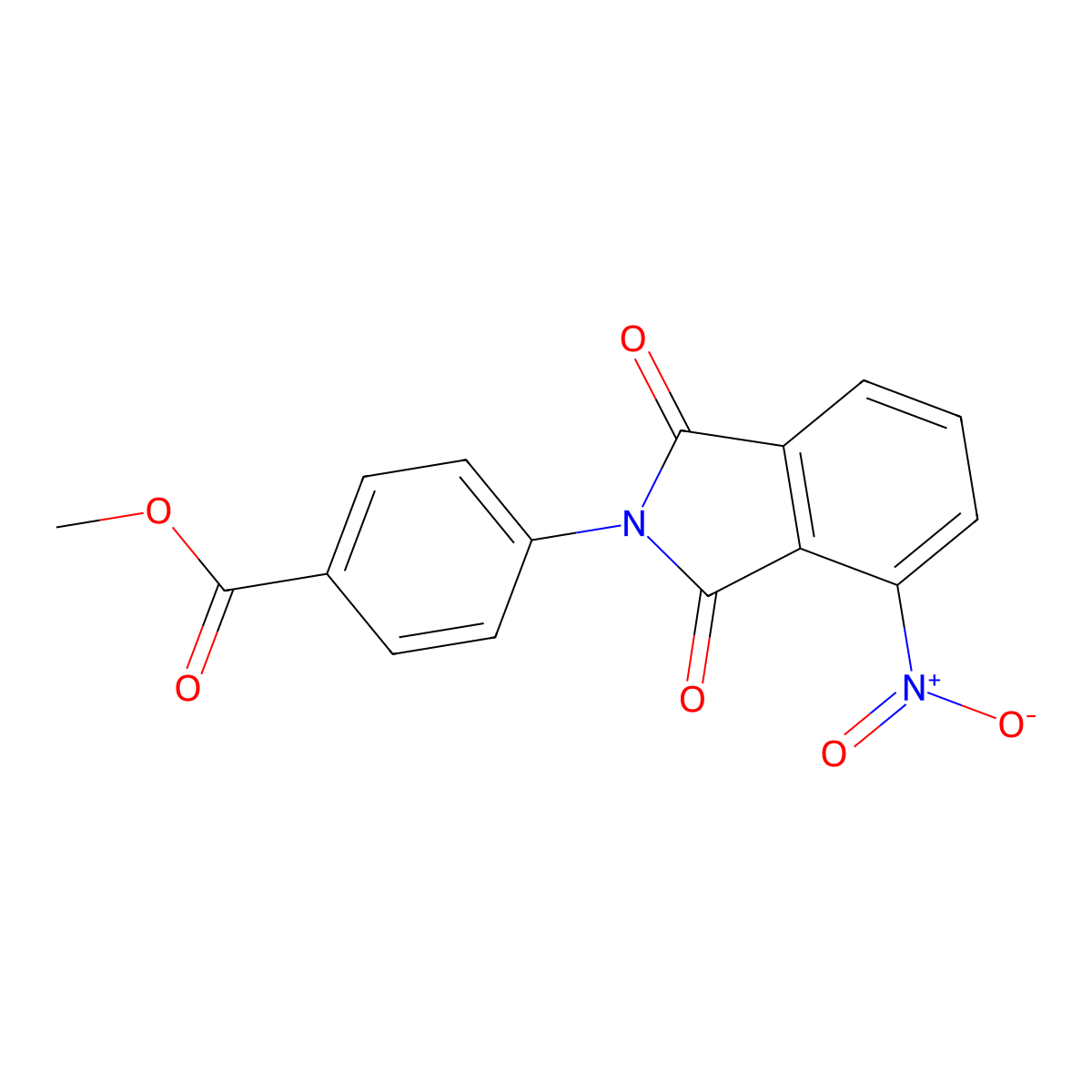 Methyl 4-(4-nitro-1,3-dioxoisoindol-2-yl)benzoate molecular structure, CAS 209462-99-7