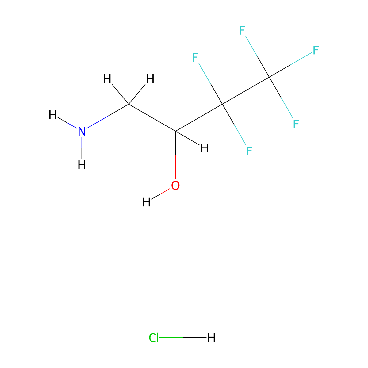 1-Amino-3,3,4,4,4-pentafluorobutan-2-ol hydrochloride molecular structure, CAS 2094621-72-2