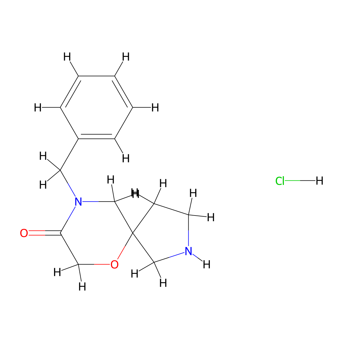 9-Benzyl-6-oxa-2,9-diazaspiro(4.5)decan-8-one hydrochloride molecular structure, CAS 2094622-54-3