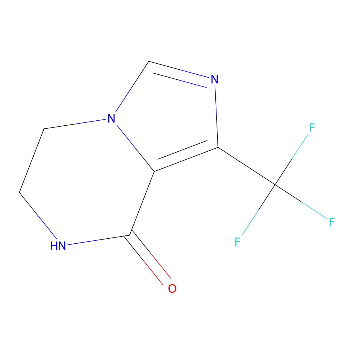 1-(trifluoromethyl)-5H,6H,7H,8H-imidazo[1,5-a]pyrazin-8-one molecular structure, CAS 2094627-94-6