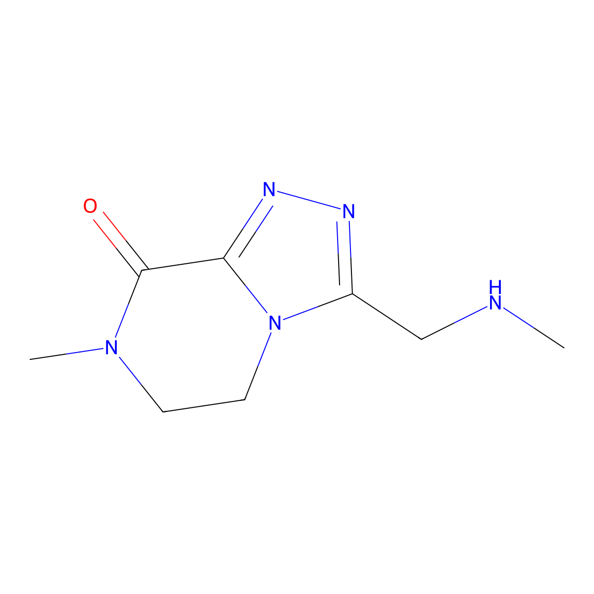7-methyl-3-[(methylamino)methyl]-5H,6H,7H,8H-[1,2,4]triazolo[4,3-a]pyrazin-8-one molecular structure, CAS 2094628-98-3