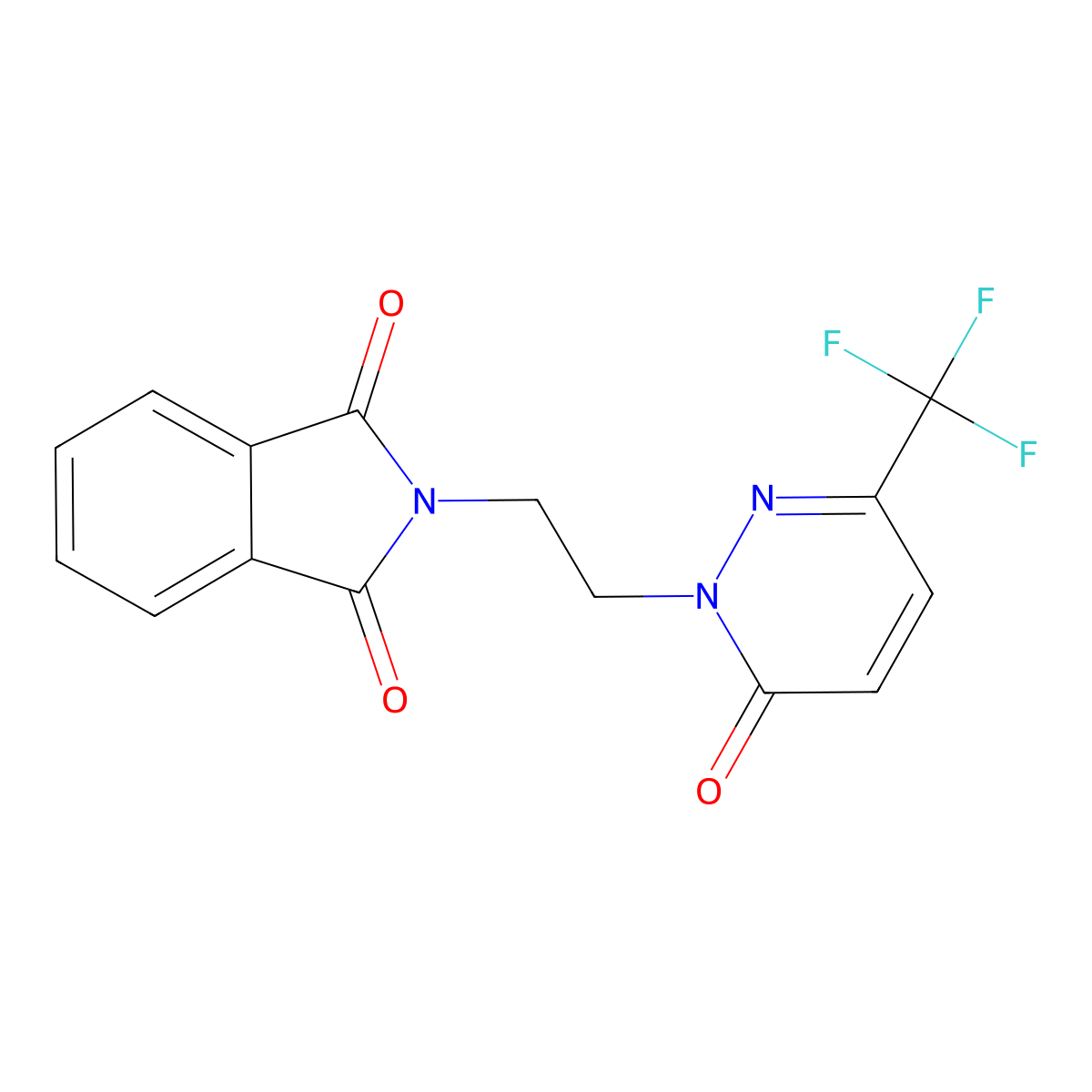 2-{2-[6-oxo-3-(trifluoromethyl)-1,6-dihydropyridazin-1-yl]ethyl}-2,3-dihydro-1H-isoindole-1,3-dione molecular structure, CAS 2094640-32-9