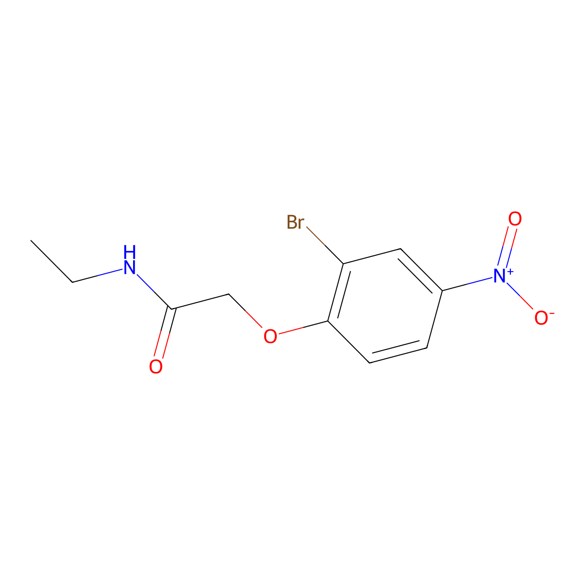 2-(2-bromo-4-nitrophenoxy)-N-ethylacetamide molecular structure, CAS 2094647-74-0