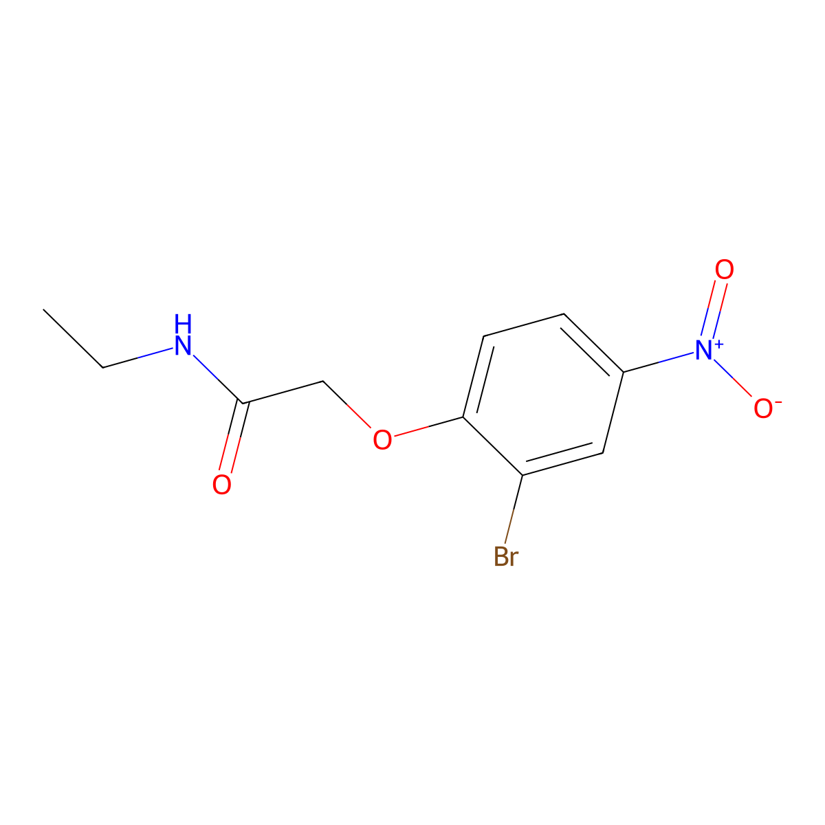 2-(2-bromo-4-nitrophenoxy)-N-ethylacetamide molecular structure, CAS 2094647-74-0