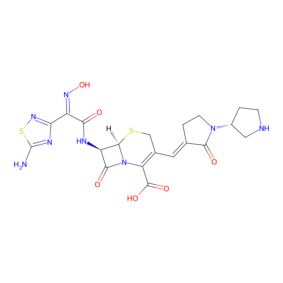 Ceftobiprole molecular structure, CAS 209467-52-7
