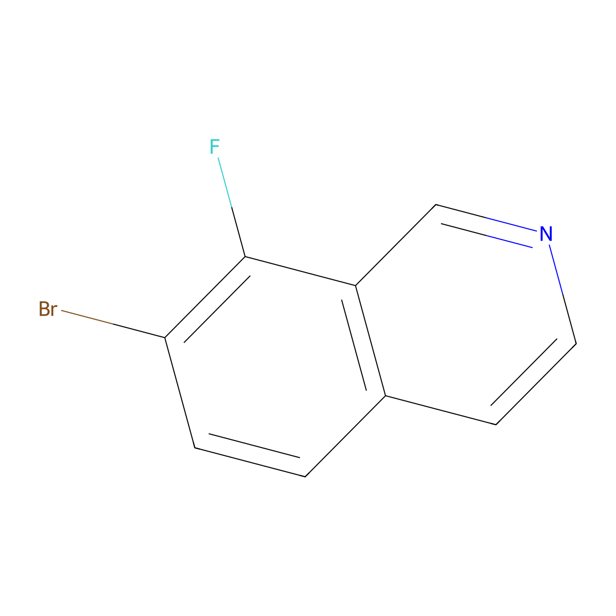 7-Bromo-8-fluoroisoquinoline molecular structure, CAS 2094685-40-0