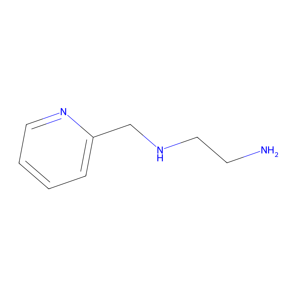 (2-Aminoethyl)(pyridin-2-ylmethyl)amine molecular structure, CAS 20947-95-9