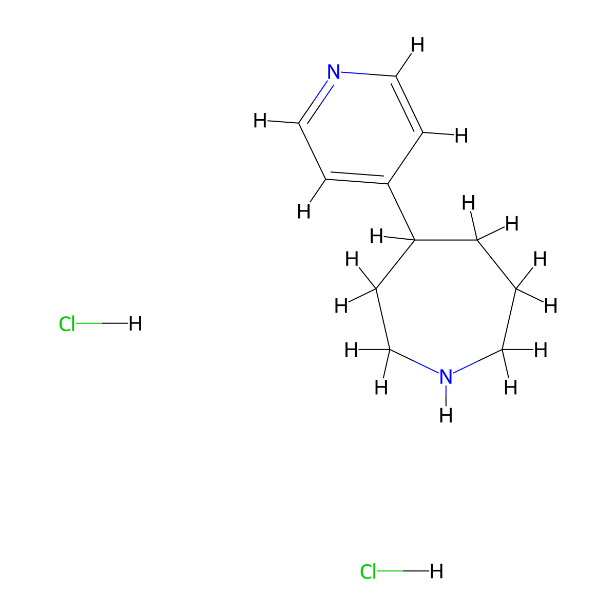 4-(Pyridin-4-yl)azepane dihydrochloride molecular structure, CAS 2094713-86-5