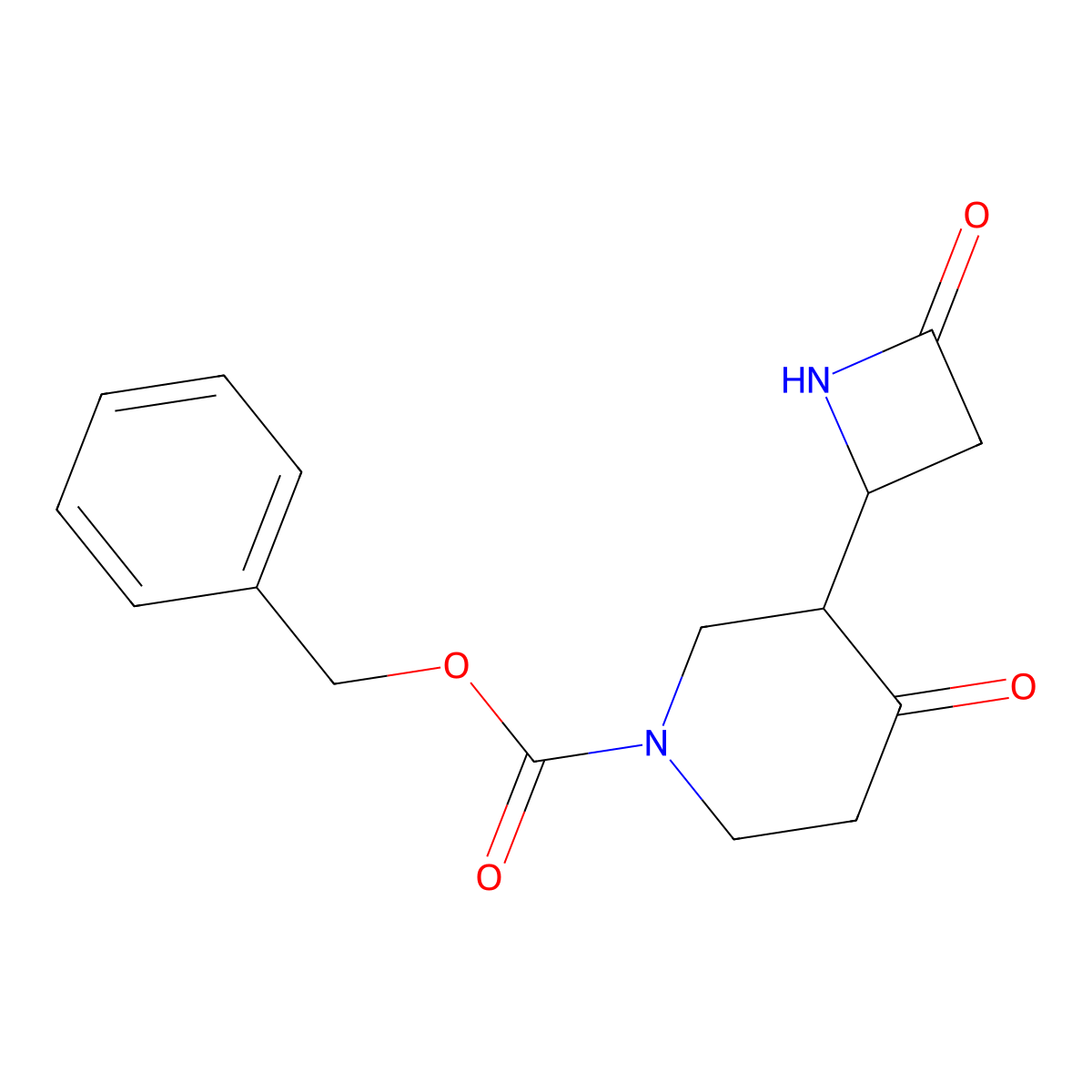 Benzyl 4-oxo-3-(4-oxoazetidin-2-yl)piperidine-1-carboxylate molecular structure, CAS 2094735-16-5