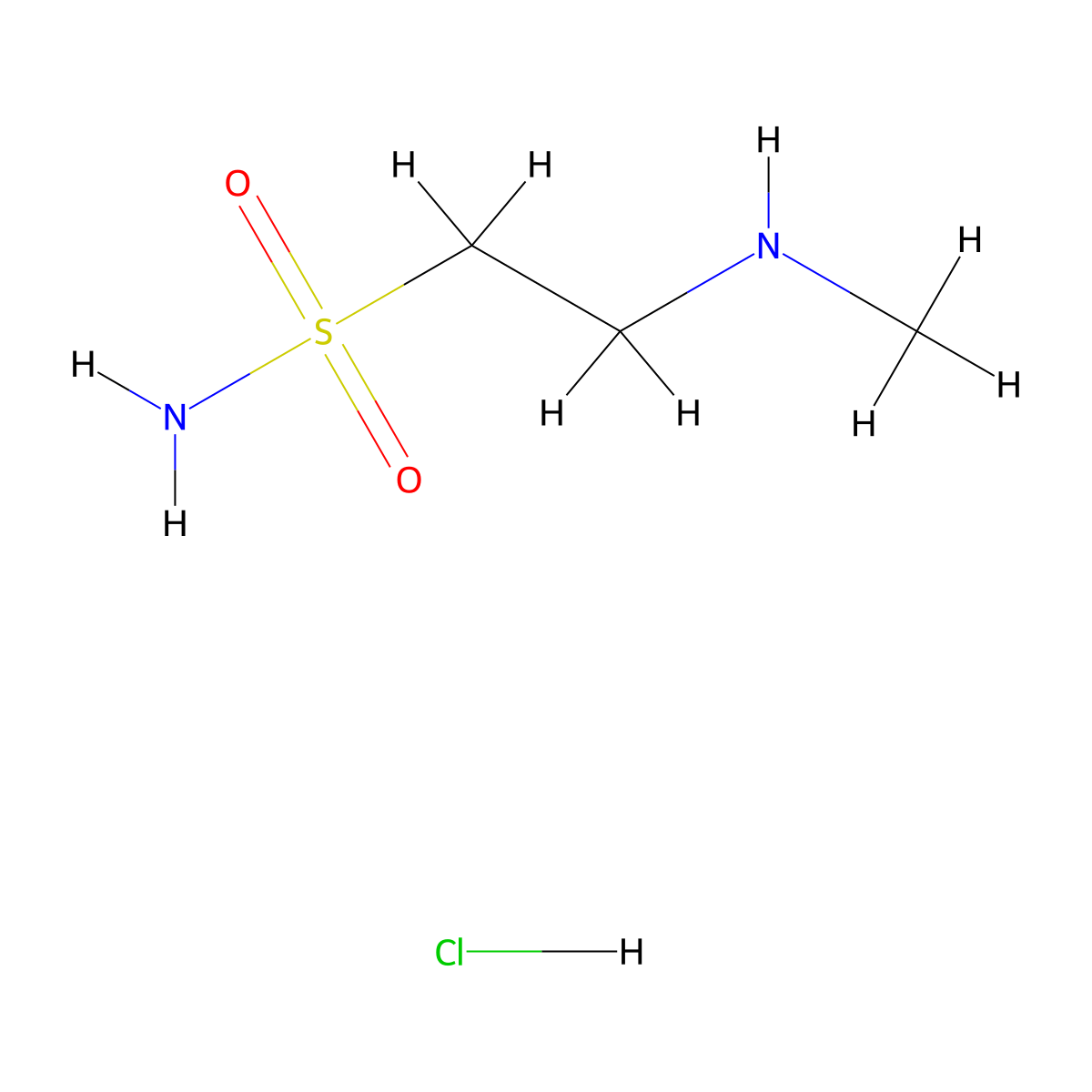 2-(Methylamino)ethane-1-sulfonamide hydrochloride molecular structure, CAS 2094744-53-1