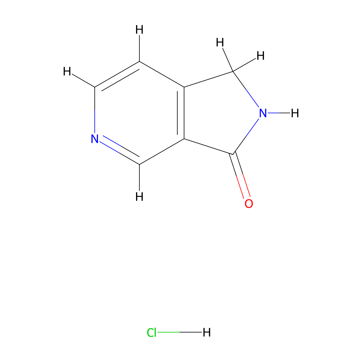1H,2H,3H-pyrrolo[3,4-c]pyridin-3-one hydrochloride molecular structure, CAS 2094748-09-9