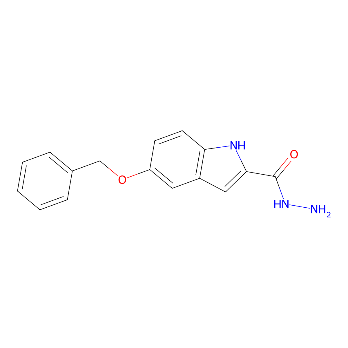 5-(benzyloxy)-1H-indole-2-carbohydrazide molecular structure, CAS 20948-66-7