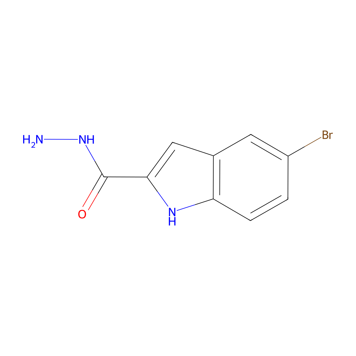 5-bromo-1H-indole-2-carbohydrazide molecular structure, CAS 20948-71-4