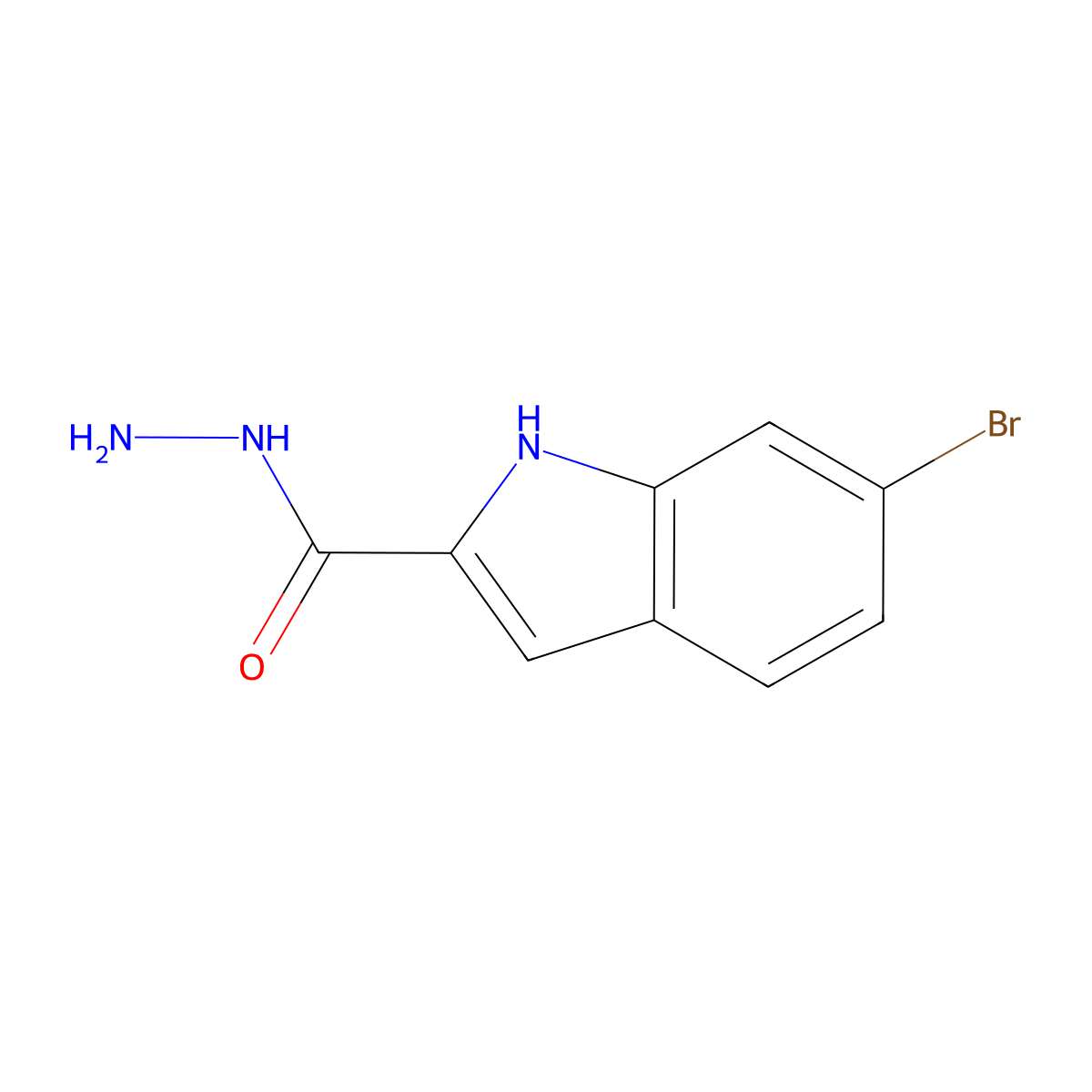6-bromo-1H-indole-2-carbohydrazide molecular structure, CAS 20948-72-5