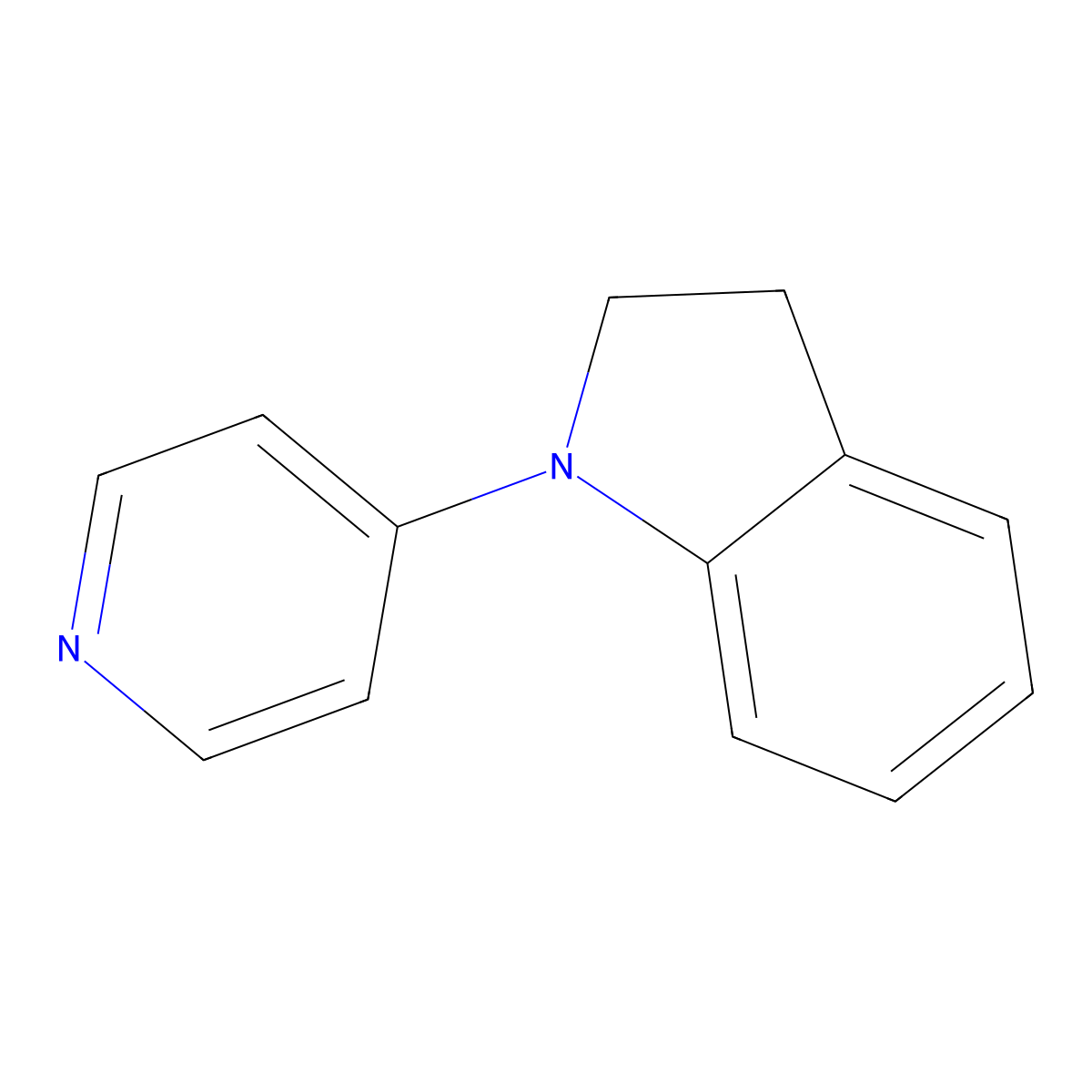 Indoline, 1-(4-pyridyl)- molecular structure, CAS 20948-73-6