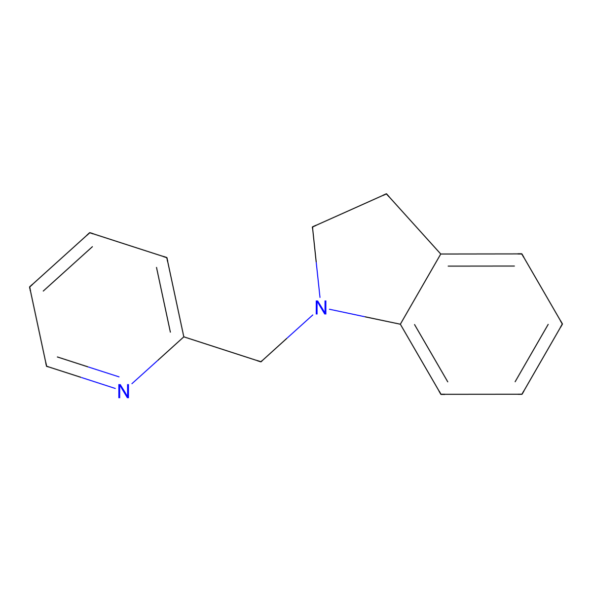 Indoline, 1-(2-pyridylmethyl)- molecular structure, CAS 20948-77-0