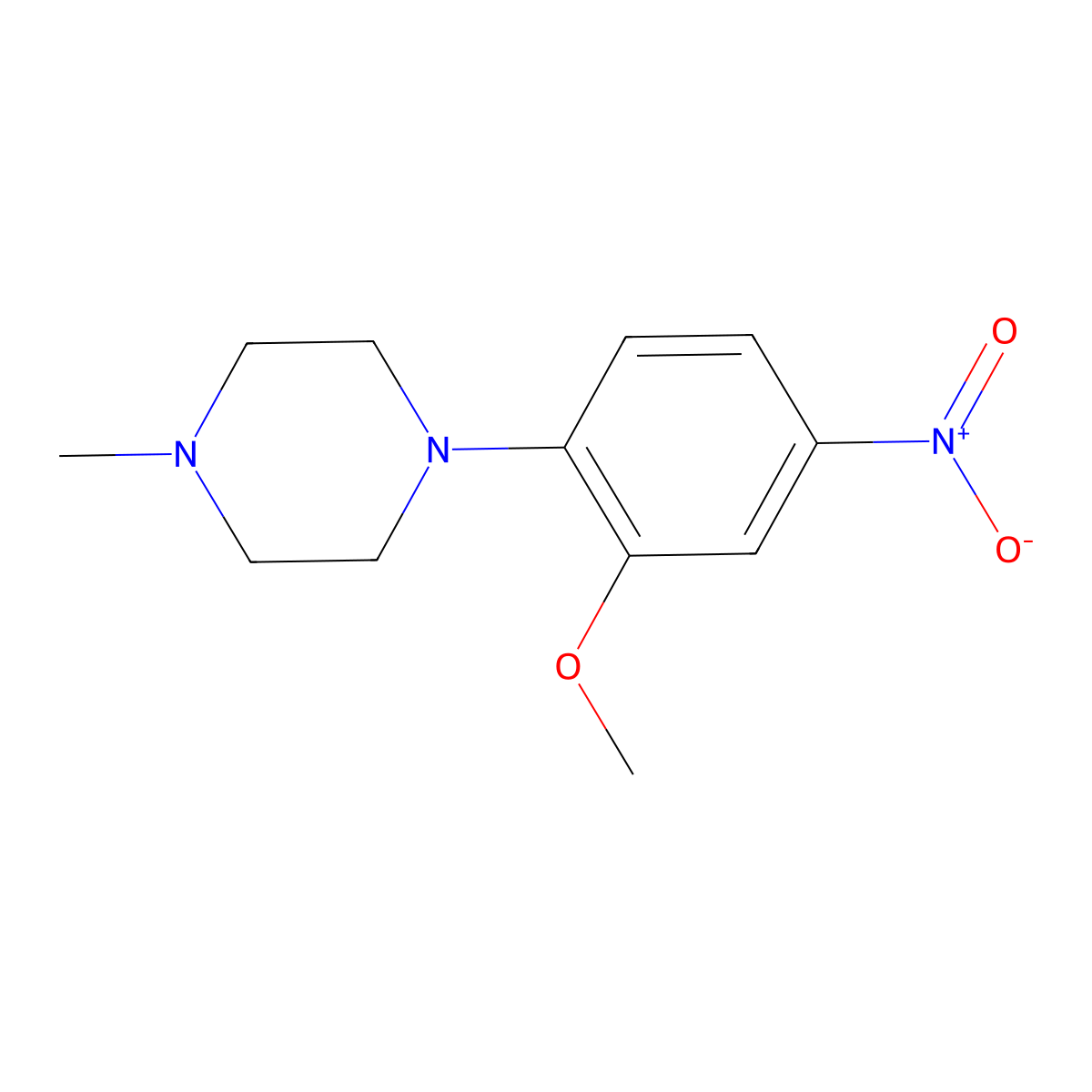 1-(2-Methoxy-4-nitrophenyl)-4-methylpiperazine molecular structure, CAS 209482-01-9
