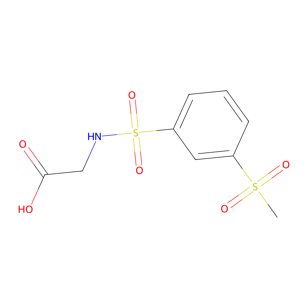 2-(3-Methanesulfonylbenzenesulfonamido)acetic acid molecular structure, CAS 2094834-29-2