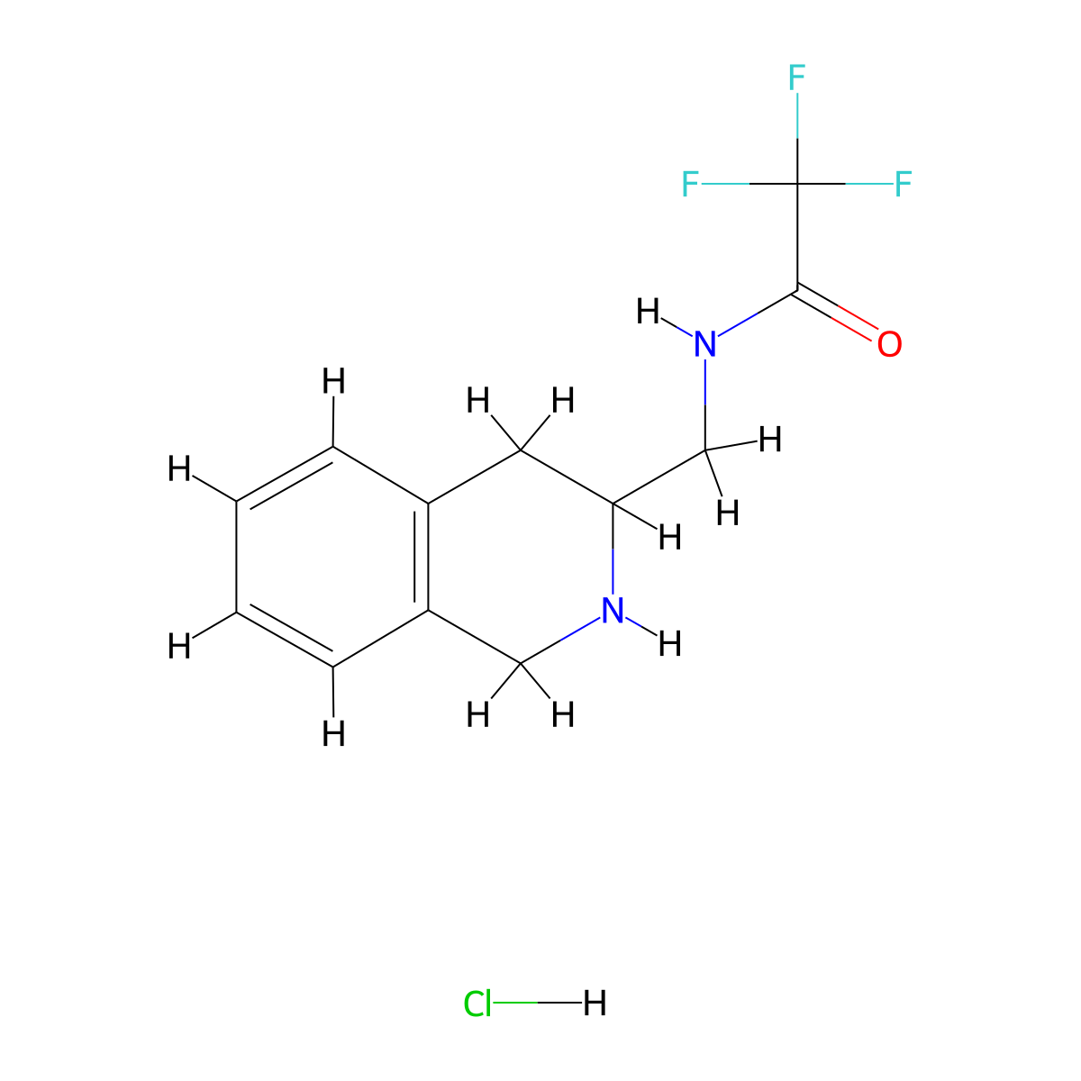 2,2,2-trifluoro-N-[(1,2,3,4-tetrahydroisoquinolin-3-yl)methyl]acetamide hydrochloride molecular structure, CAS 2094851-04-2