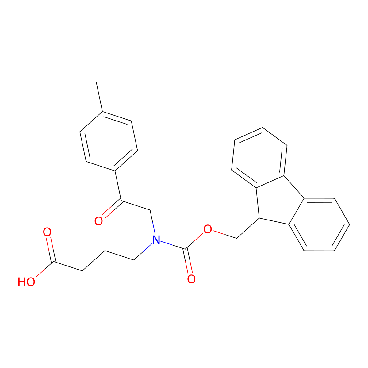 4-({[(9H-fluoren-9-yl)methoxy]carbonyl}[2-(4-methylphenyl)-2-oxoethyl]amino)butanoic acid molecular structure, CAS 2094853-47-9