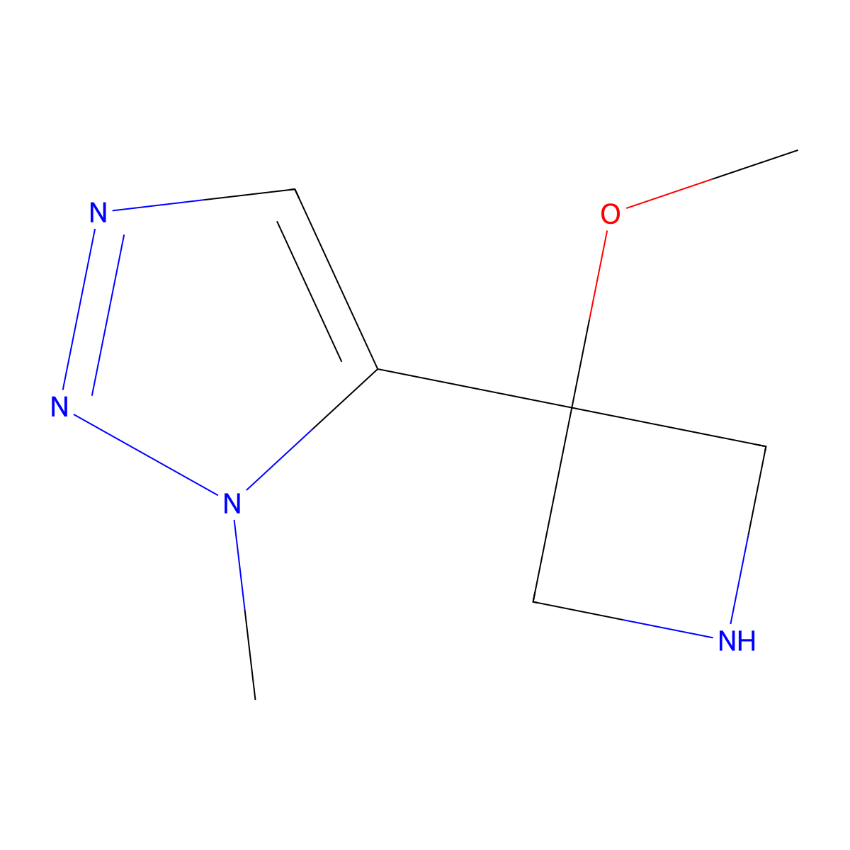 5-(3-methoxyazetidin-3-yl)-1-methyl-1H-1,2,3-triazole molecular structure, CAS 2094860-84-9
