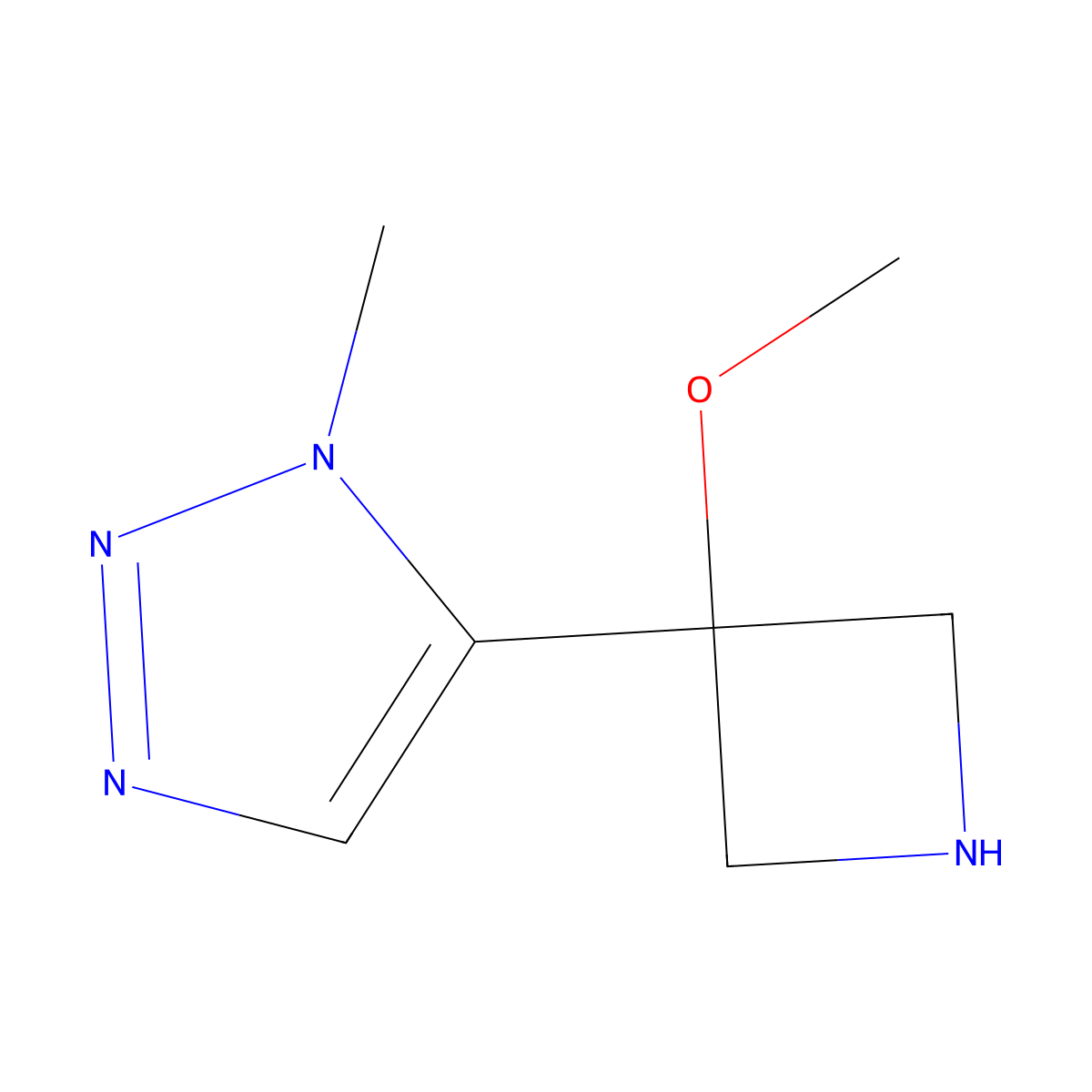 5-(3-methoxyazetidin-3-yl)-1-methyl-1H-1,2,3-triazole molecular structure, CAS 2094860-84-9