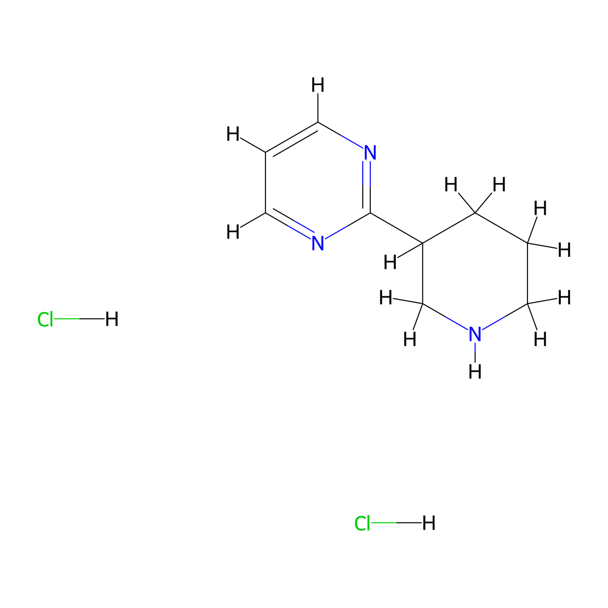 2-(Piperidin-3-yl)pyrimidine dihydrochloride molecular structure, CAS 2094861-76-2