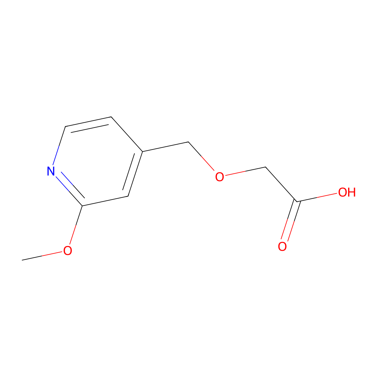 2-[(2-Methoxypyridin-4-yl)methoxy]acetic acid molecular structure, CAS 2094875-13-3