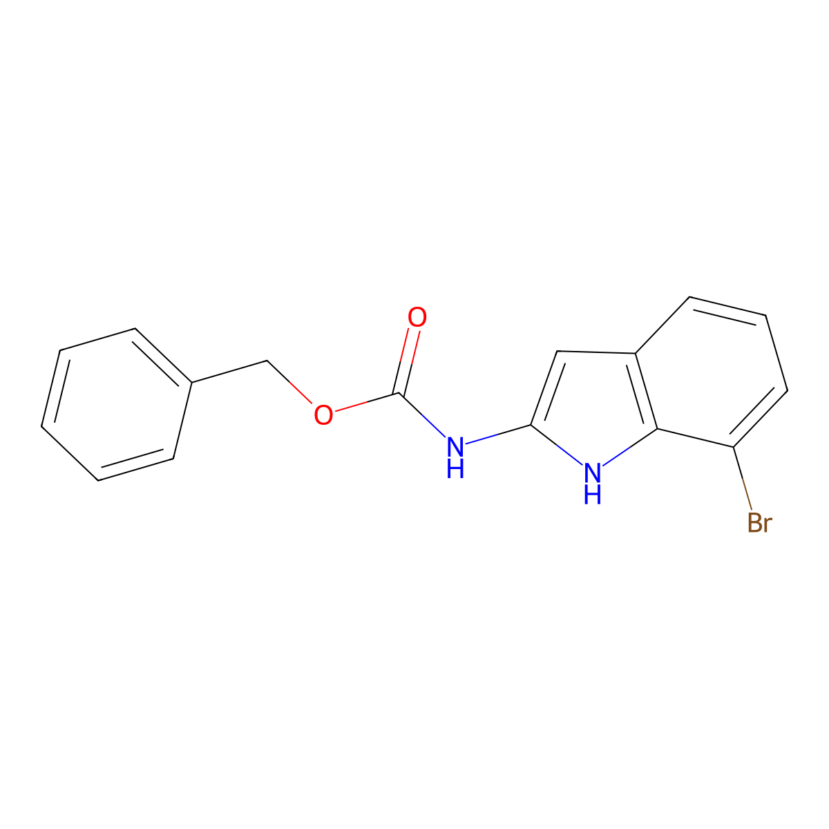 benzyl N-(7-bromo-1H-indol-2-yl)carbamate molecular structure, CAS 20949-08-0