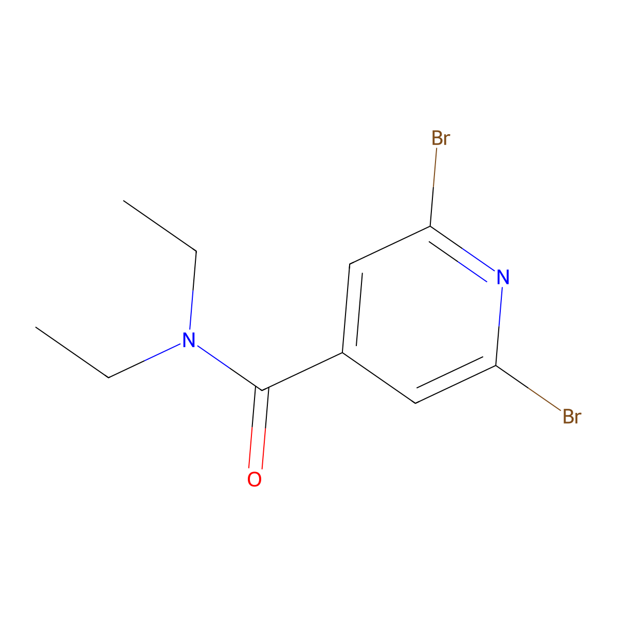 2,6-dibromo-N,N-diethylpyridine-4-carboxamide molecular structure, CAS 2094909-44-9