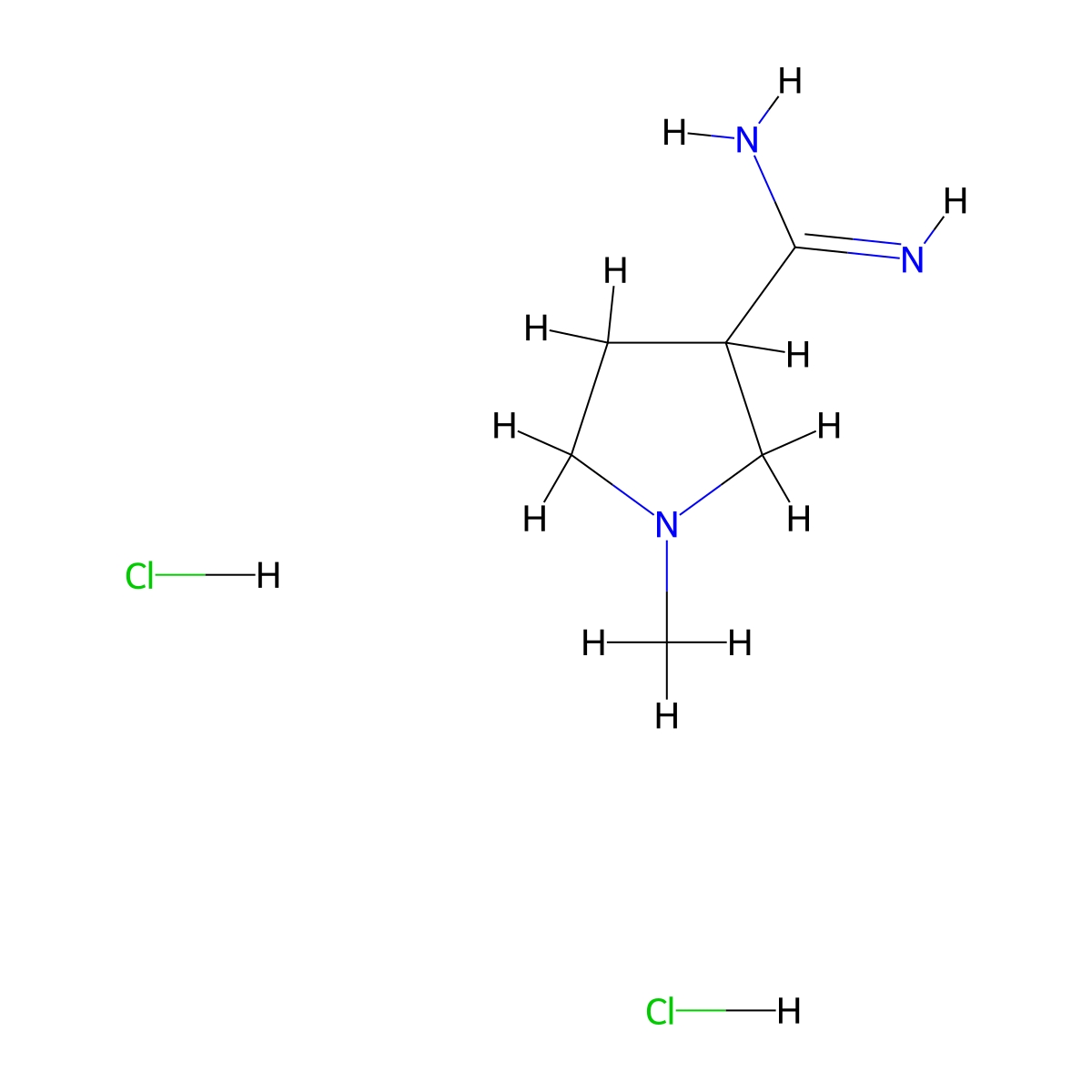 1-Methylpyrrolidine-3-carboximidamide dihydrochloride molecular structure, CAS 2094909-98-3