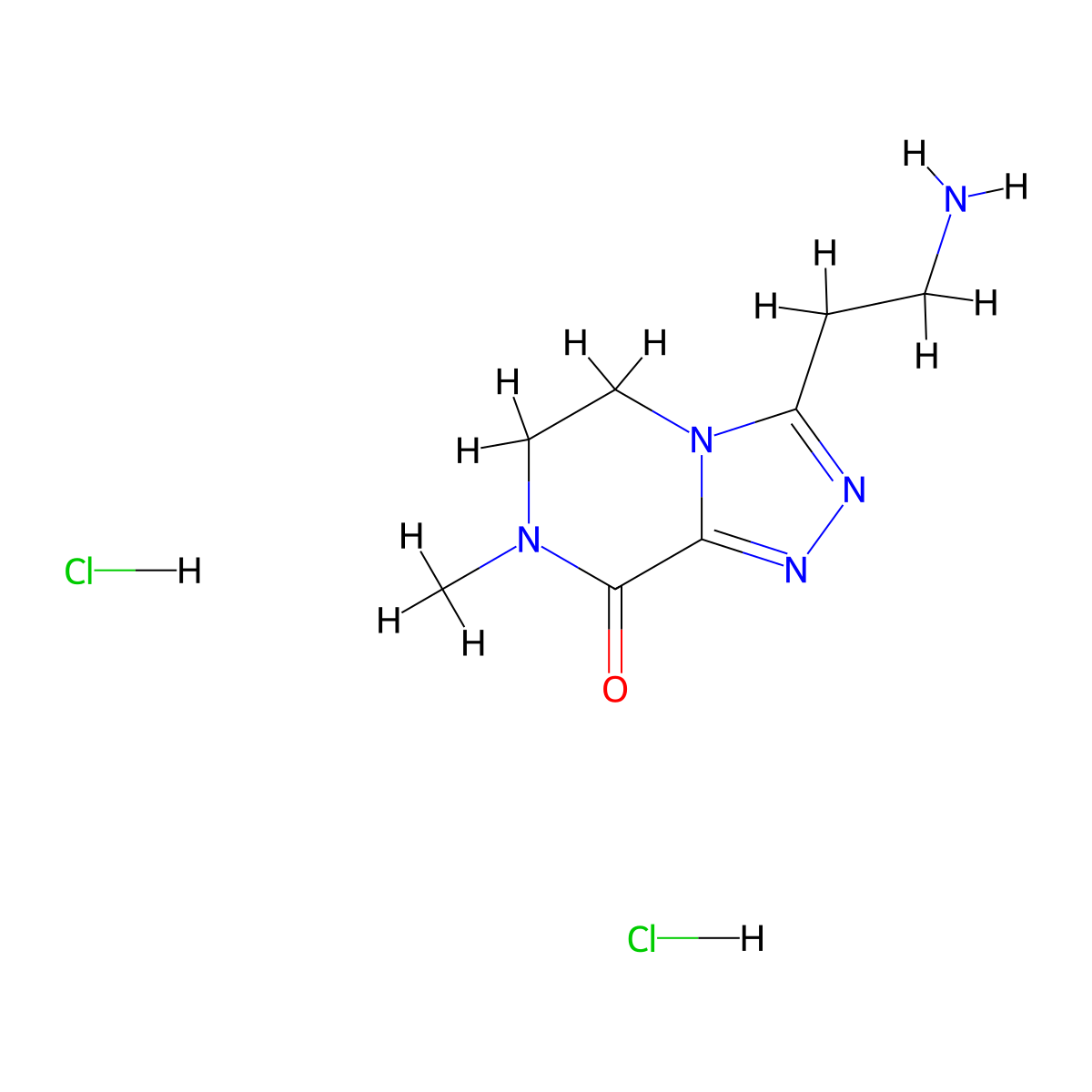 3-(2-aminoethyl)-7-methyl-5H,6H,7H,8H-[1,2,4]triazolo[4,3-a]pyrazin-8-one dihydrochloride molecular structure, CAS 2094918-71-3