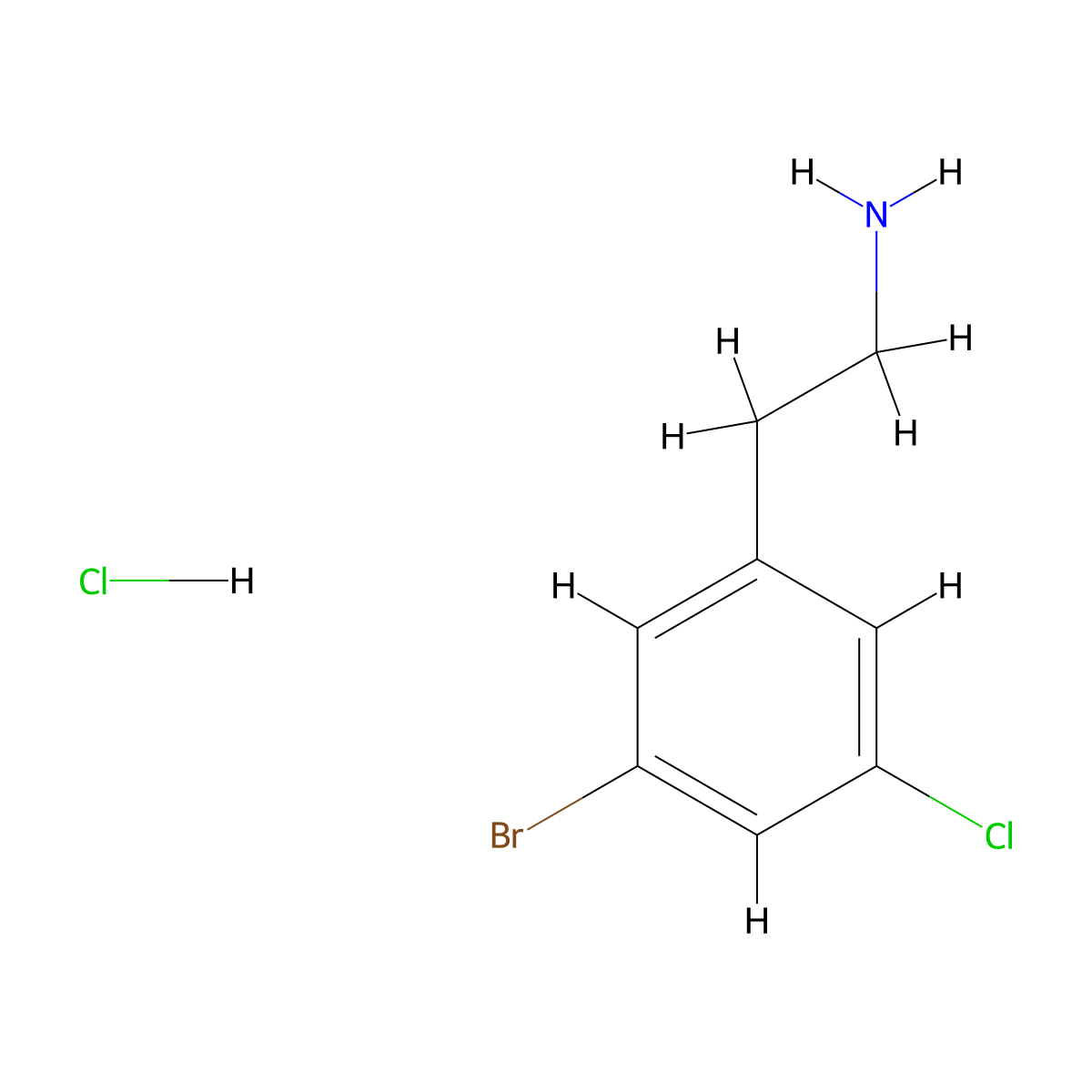 2-(3-Bromo-5-chlorophenyl)ethan-1-amine hydrochloride molecular structure, CAS 2094935-75-6