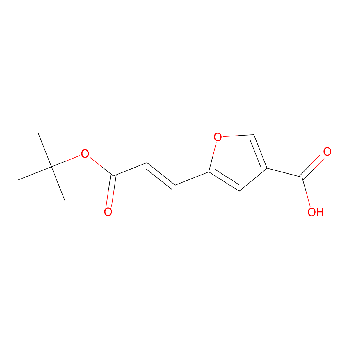 5-[(1E)-3-(tert-butoxy)-3-oxoprop-1-en-1-yl]furan-3-carboxylic acid molecular structure, CAS 2094962-39-5
