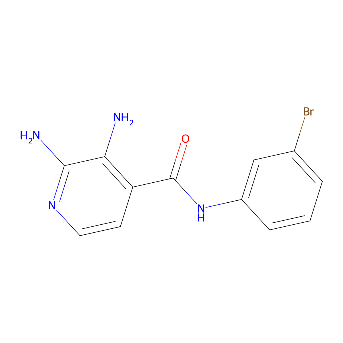 2,3-Diamino-N-(3-bromophenyl)isonicotinamide molecular structure, CAS 2094986-50-0