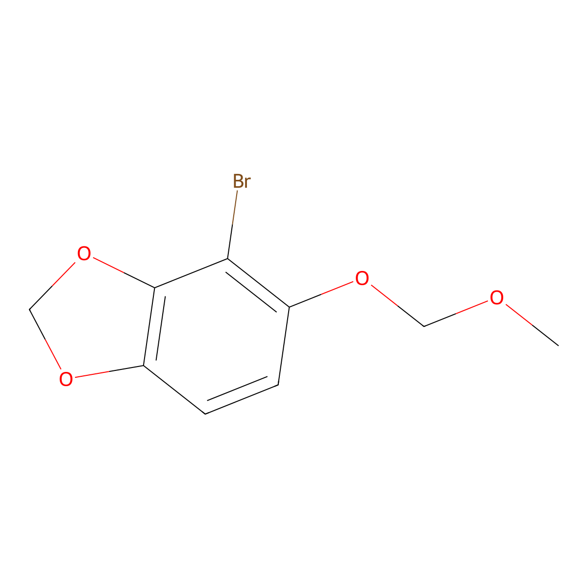 4-Bromo-5-(methoxymethoxy)benzo[d][1,3]dioxole molecular structure, CAS 2094989-36-1
