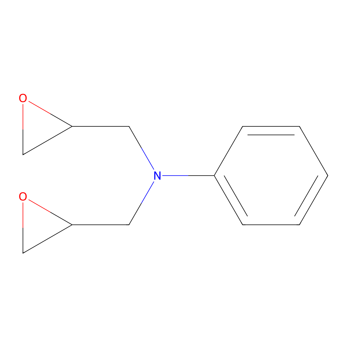 N,N-Diglycidylaniline molecular structure, CAS 2095-06-9