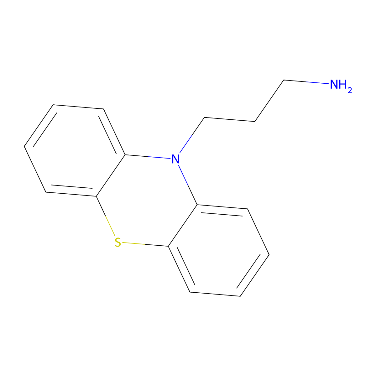 3-(10H-phenothiazin-10-yl)propan-1-amine molecular structure, CAS 2095-21-8