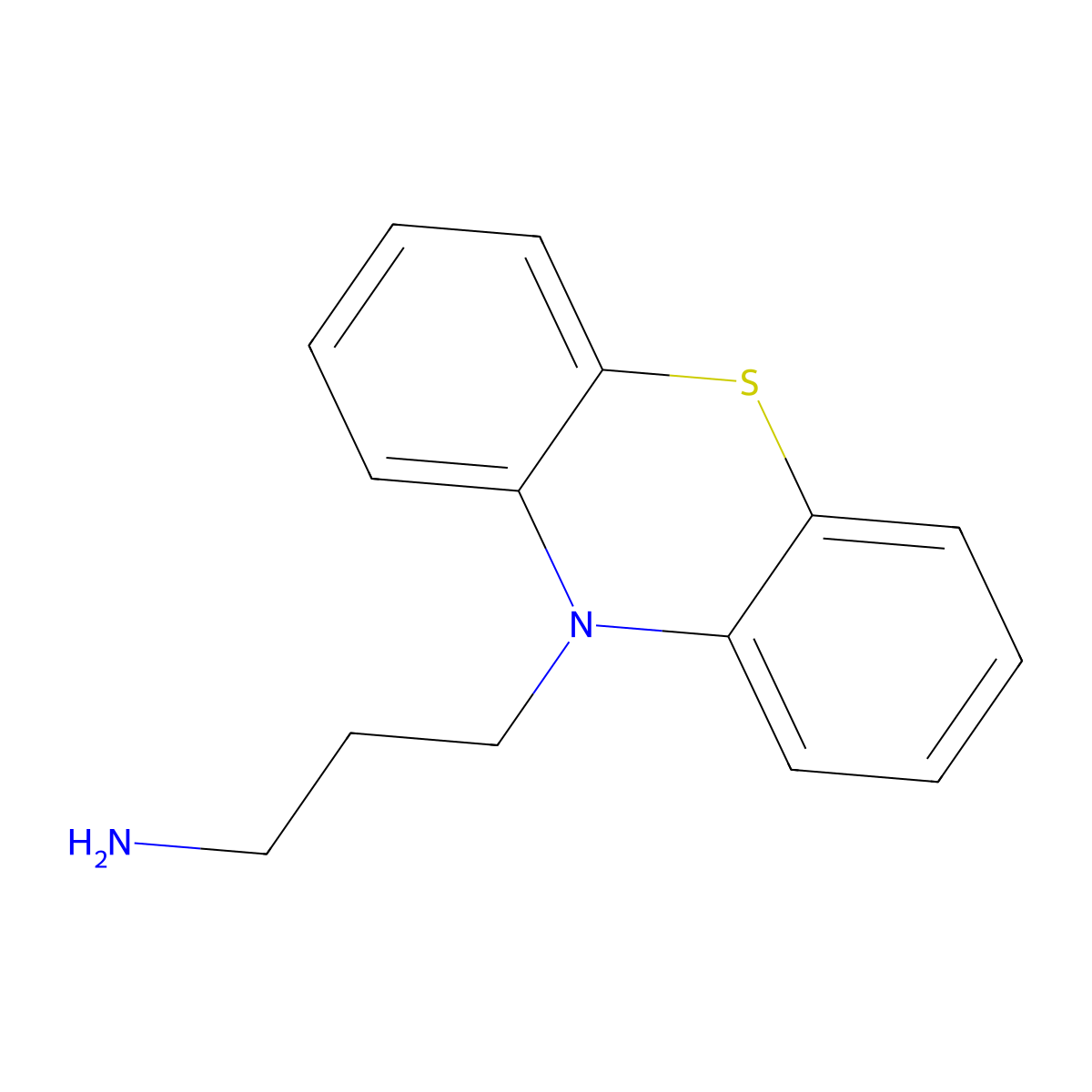 3-(10H-phenothiazin-10-yl)propan-1-amine molecular structure, CAS 2095-21-8