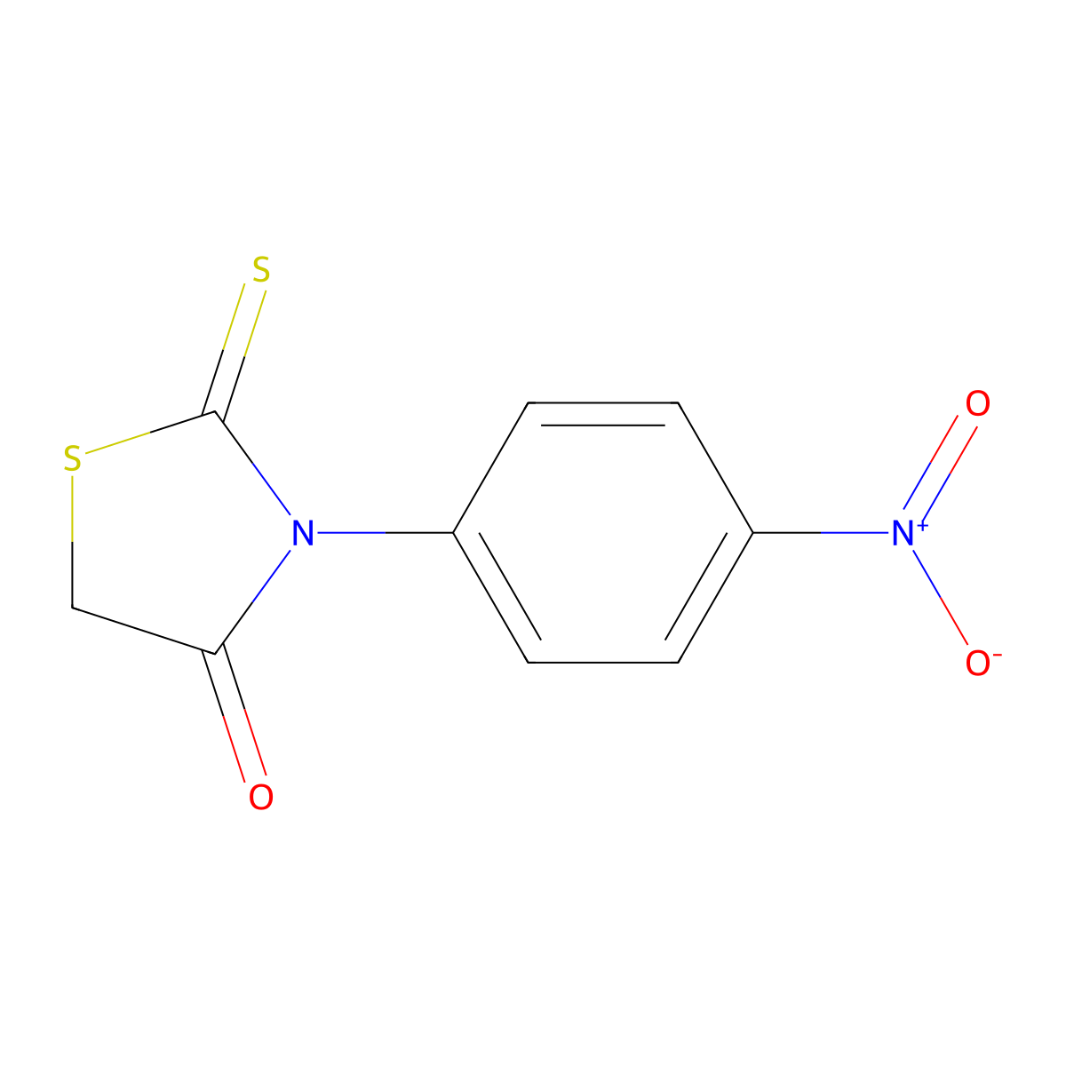 3-(4-Nitrophenyl)-2-thioxothiazolidin-4-one molecular structure, CAS 20950-13-4