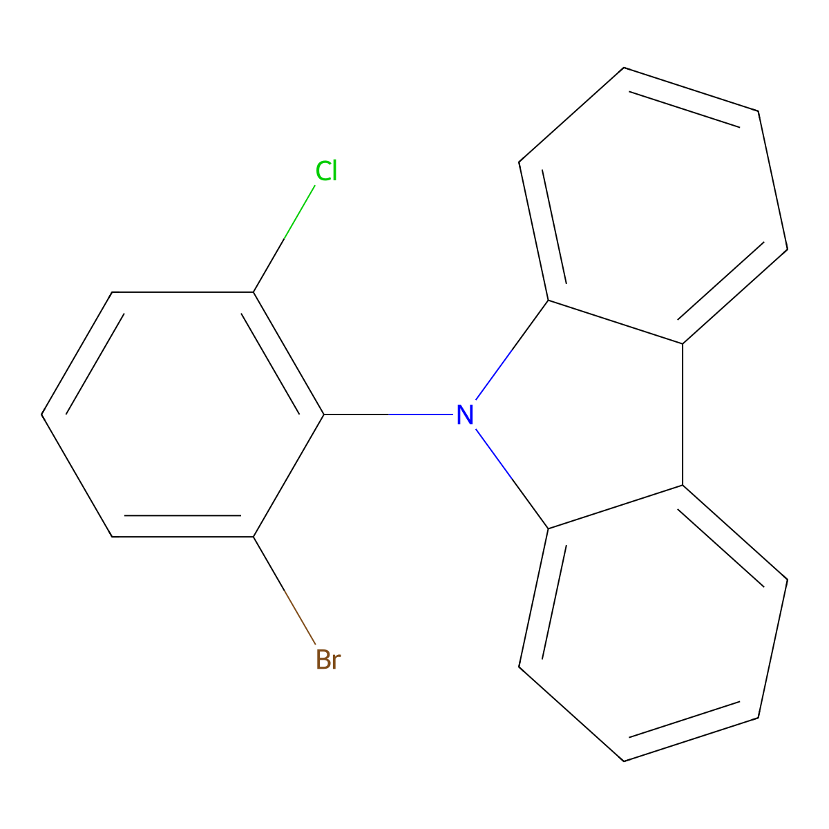 9-(2-Bromo-6-chlorophenyl)-9H-carbazole molecular structure, CAS 2095002-92-7