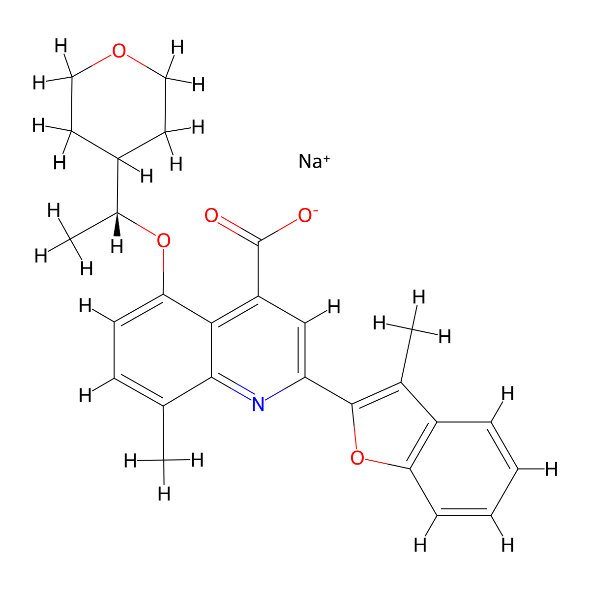 Posenacaftor sodium molecular structure, CAS 2095064-06-3